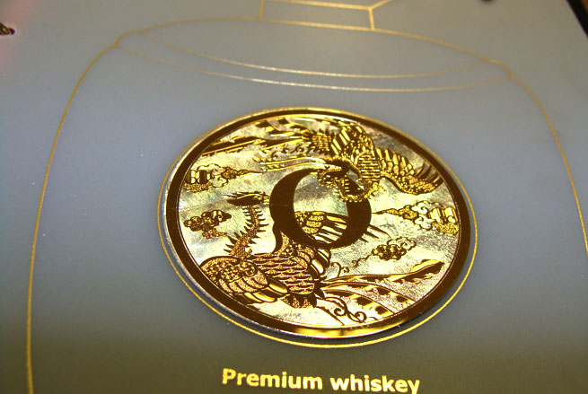 Metal Sticker for Whiskey Bottle